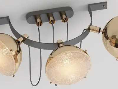 PHAROS wall sconce with three glass globes 3D model