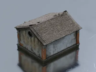 Old Countryside House Low-poly 3D model