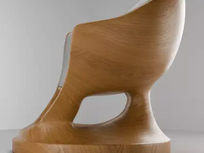 Wooden Chair 3D Model Low-poly 3D model