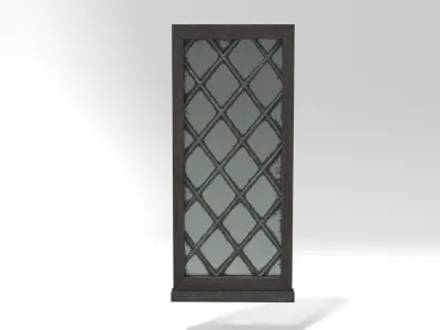 Medieval Window Single Lead Diamond Glass 3D Model Tudor Low-poly 3D model