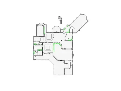  Detailed Interior Sketch - 10001-12000 SF - Xactimate 3D model