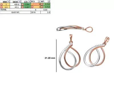 Light Weight Pendant STL OBJ FBX JCD Details 3D print model