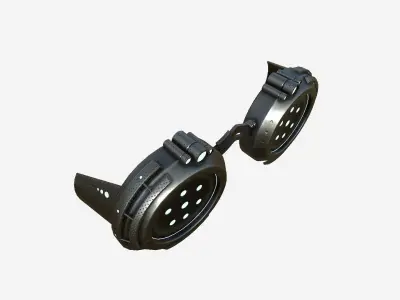 SciFi Glasses G01 Dark Steel - Character Design Fashion Low-poly 3D model