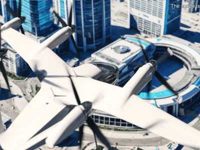  Urban Air Mobility Taxi with Enclosed Cockpit 