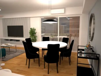 Luminaria Tulipan Low-poly 3D model