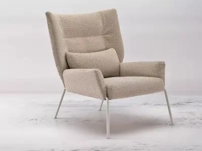 Nikos armchair with frame 3D model