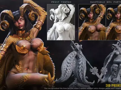 Kulve Taroth Girl 3D print model