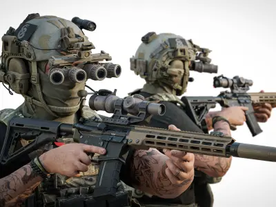 GPNVG-18 NIGHT VISION GOGGLE Low-poly 3D model