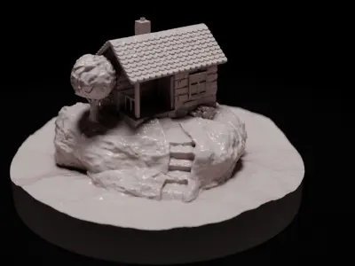 Lonely house 3D print model