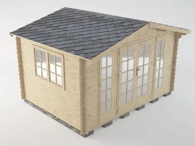 Wooden garden shed2 3D model