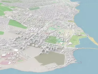 Cityscape  Novorossiysk Russia 3D model