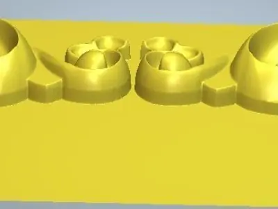 Carved corner decor 3D model 03 3D print model