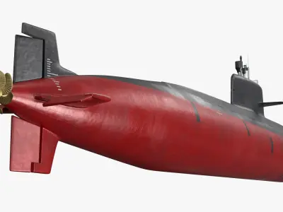  Type 039A Submersible With Pakistan Flag Rigged for Cinema 4D 
