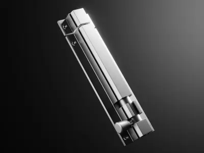 Golden Barrel Bolt Lock - Realistic Architectural Model 3D model
