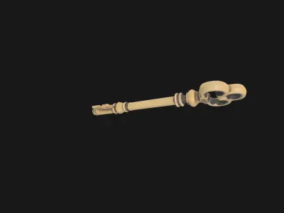 antique 1950s key design Low-poly 3D model purchase