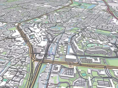 Cityscape Zoetermeer Netherlands  3D model