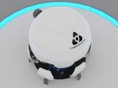 Lab room rigged - animated character 3D model