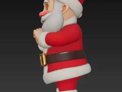 Santa Heart Hands - Stylized Christmas 3D Model 3D print model