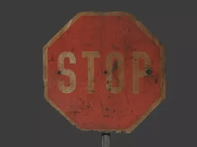 Weathered Street Signs Free low-poly 3D model