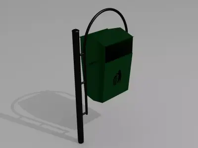 City garbage bin 3D model