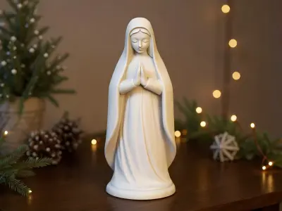 Virgin Mary Praying  Christmas Nativity Madonna Figure 3D print model