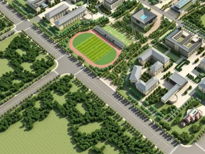 Modern Academic Campus 3D model