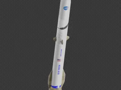 New Glenn rocket 3D model