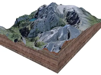 Doldenhorn Alps Switzerland 3D model