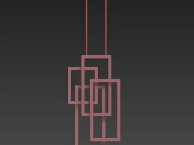 FOYER square hanging from ceiling 3D model