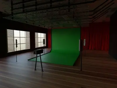 Professional Studio  Low-poly 3D model