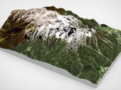 Mountain landscape Loferer Steinberg Austria 3D model