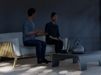 Garden House Low-poly 3D model