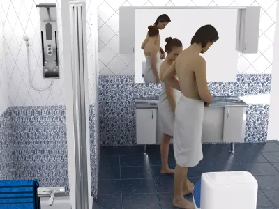 Shower Aftermath 2 - 4K 3D model