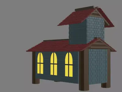 church Free 3D model buy
