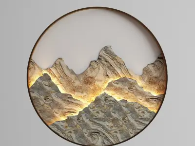 Sconce wall light Low-poly 3D model