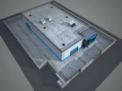 Industrial Building Factory 6 3D model