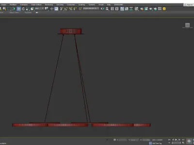 Wrought Iron LED Hanging Lamp  Low-poly 3D model