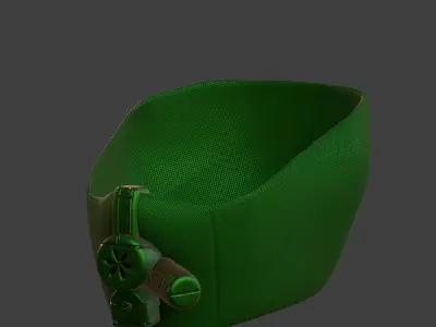 Gas mask helmet 3d model scifi Low-poly  Low-poly 3D model