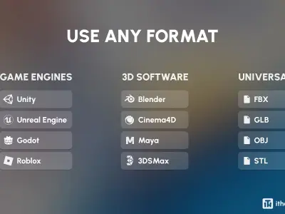 Port 1 Low-poly 3D model