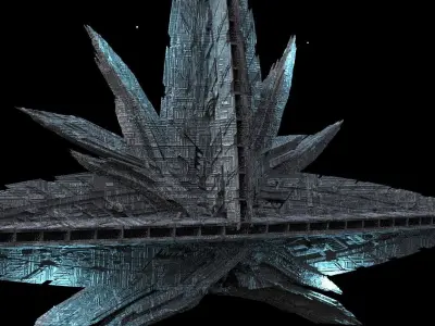 Crystal Winter Alien Monolith Kit bash 3  3D model