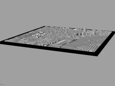 3D Toledo Map City Art Landmark Model of Toledo Skyline  3D print model