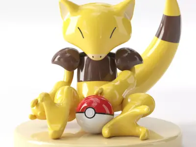 Pokemon Abra ceramic model 3D model