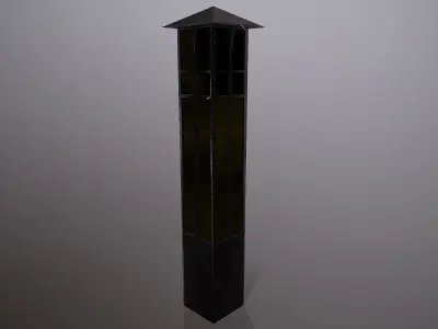 Long Lamp Low-poly 3D model