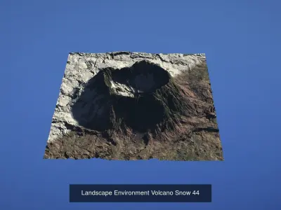 5 Landscape Environment Volcano Snow Volume 09 3D Model Pack