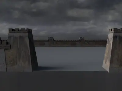 Castle wall Free 3D model