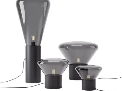 Muffins Black Oak Lamp by Brokis 3D model