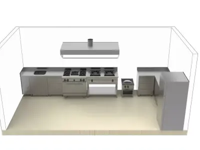 KITCHEN 80 3D model