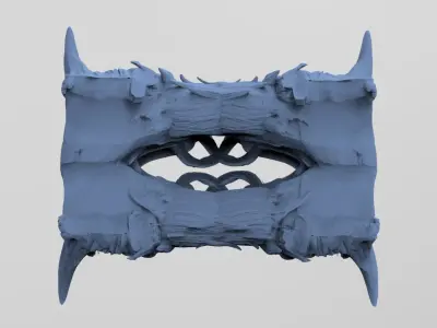 Baroque Gilded Drake frame 3D model