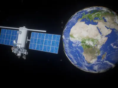 Satellites Package  10 Assets Low-poly 3D model