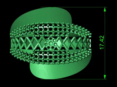 Women Ring 9 light weight women fashion band ring 3D print model